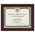 Burgundy Leatherette Certificate Frame (11"x13")